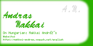 andras makkai business card